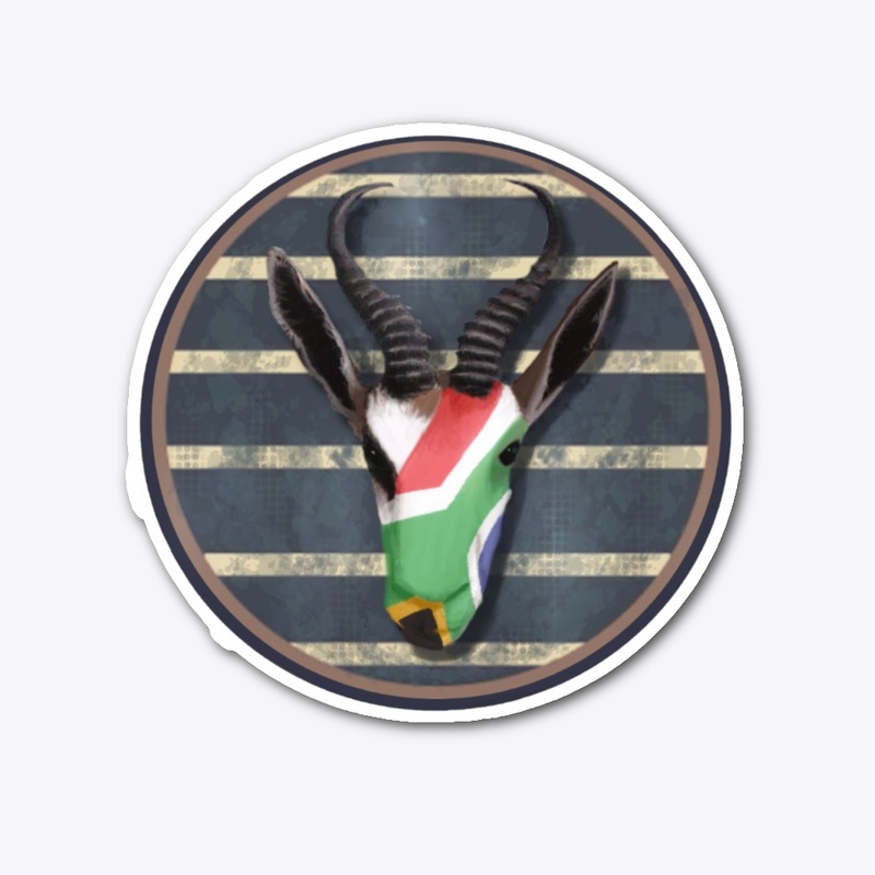 Springbok with South African flag