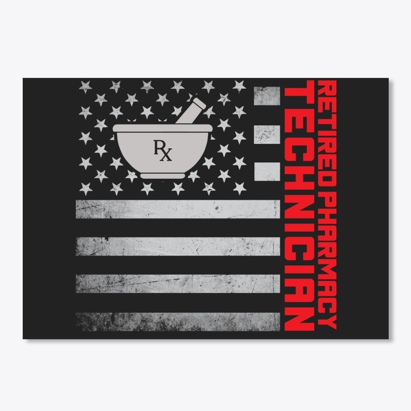 Retired Pharmacy Technician US Flag Mask