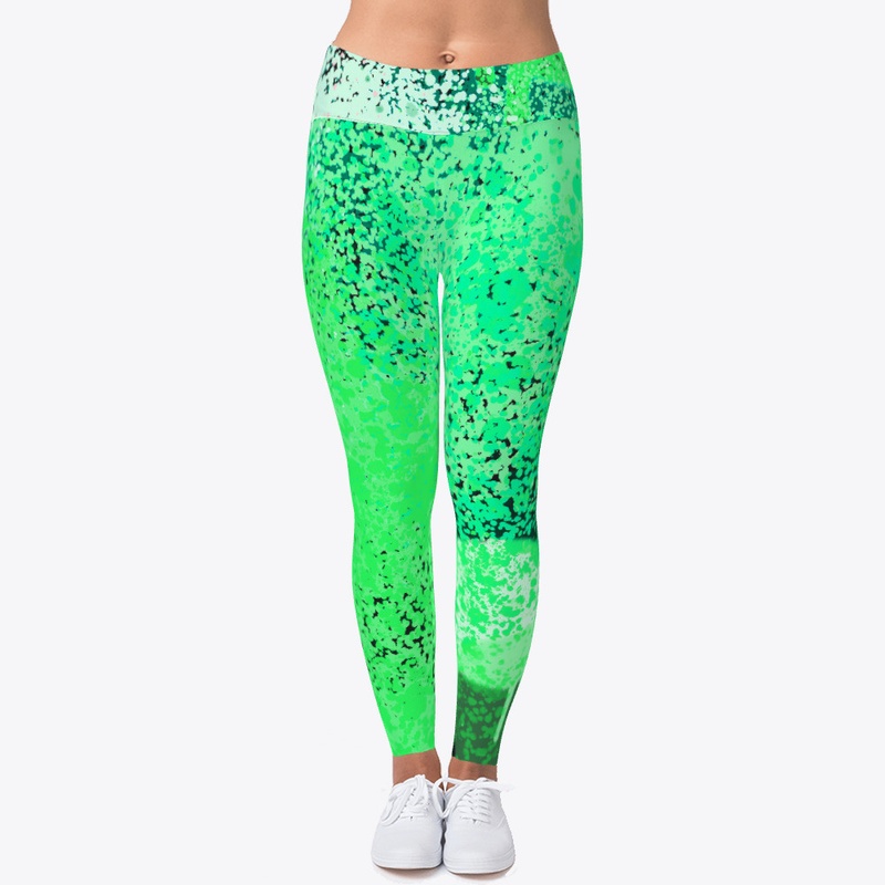 Green, Blue, White Spray Paint Design