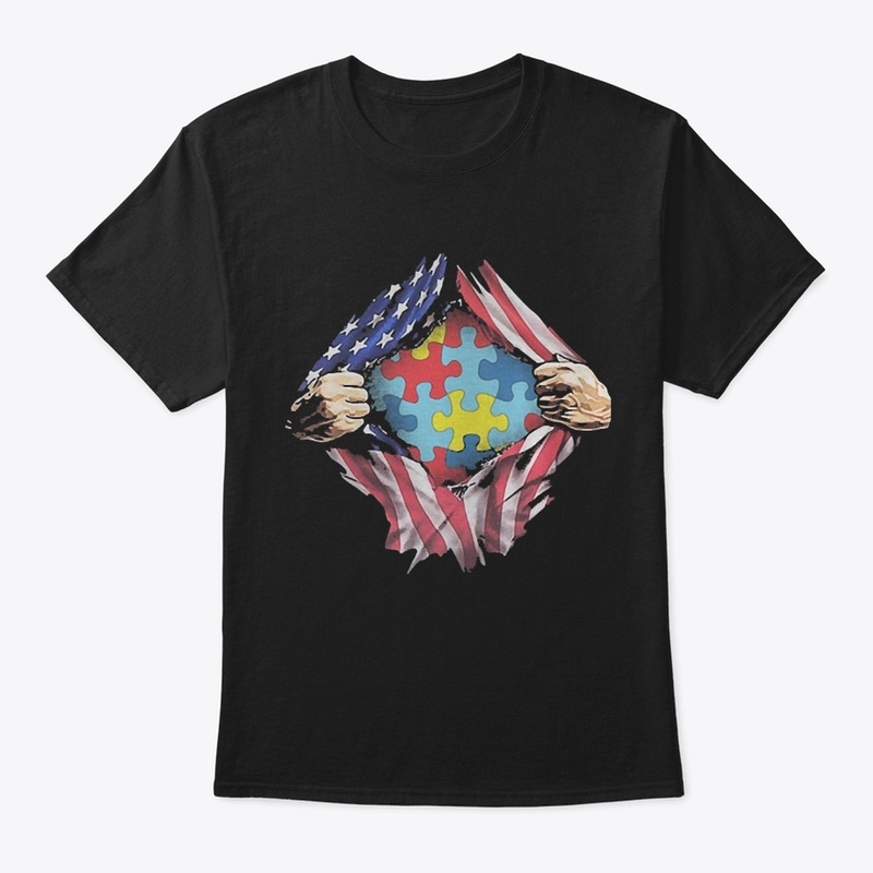 Autism Hero American Flag