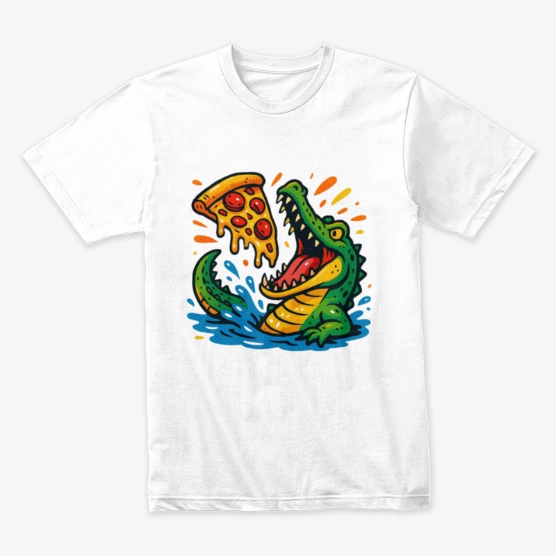 Alligator and pizza 