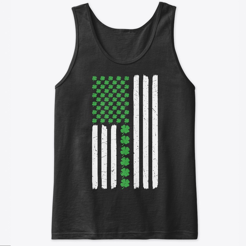 St. Patrick's Day American Flag Shamrock