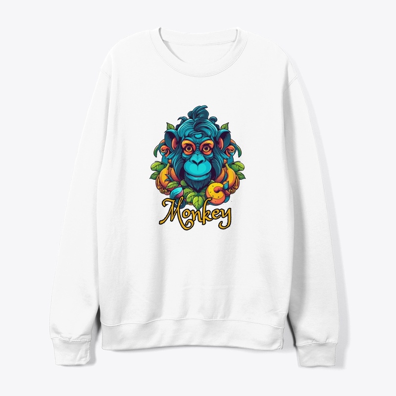 Black Blue Illustrated Monkey Adventure 