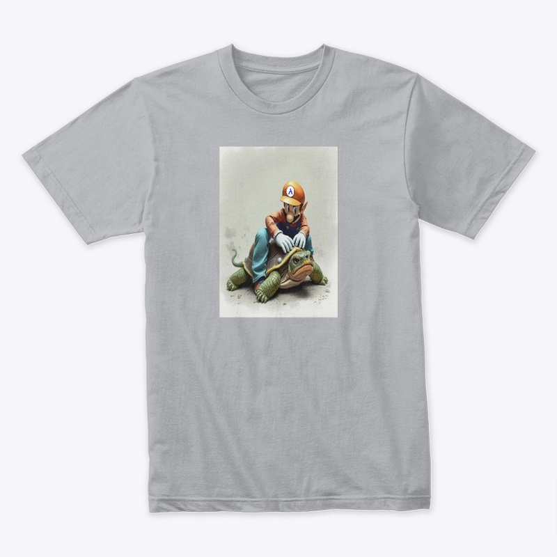 Plumber Cuddles With Turtle