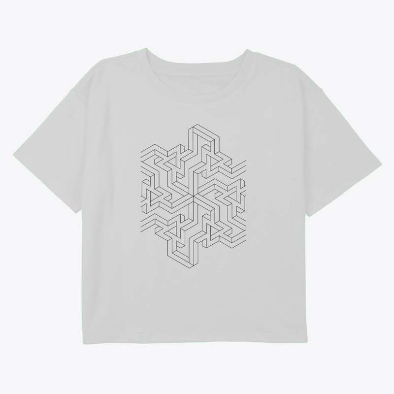 "Geometric Illusion Maze Design"