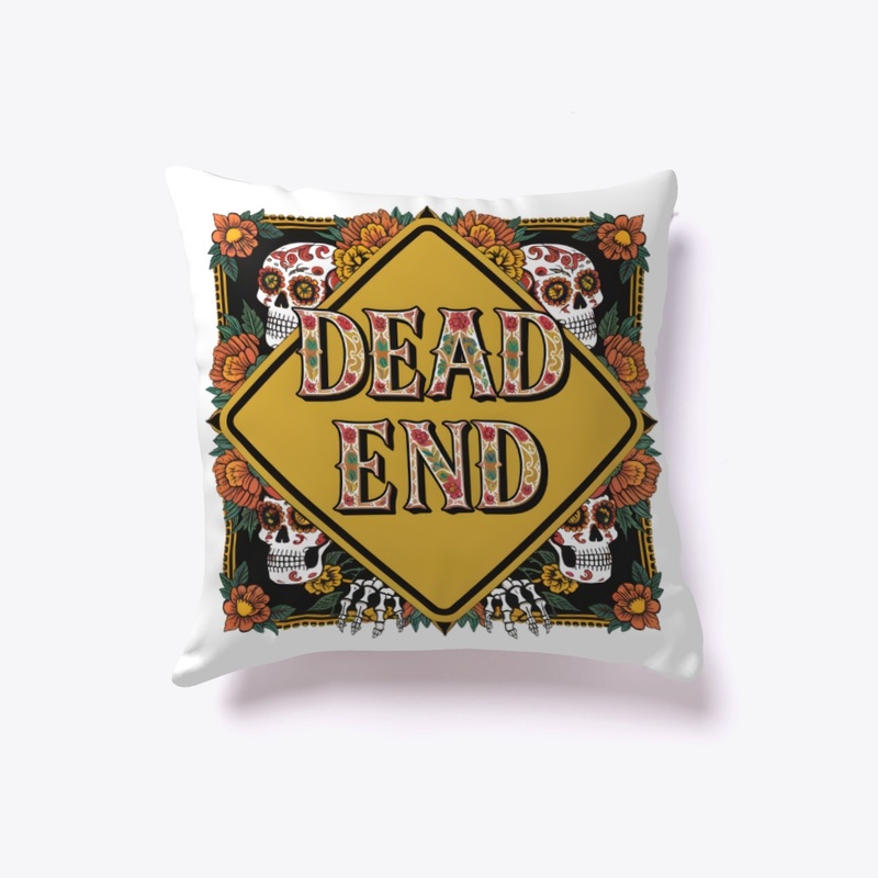 Dead End Día de los Muertos Road Sign