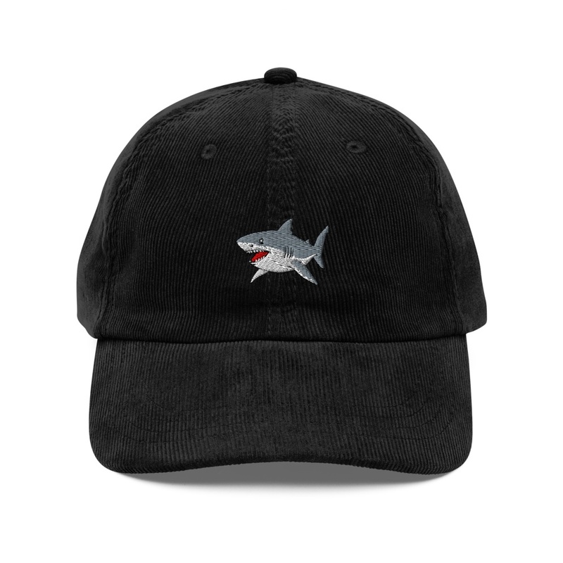 Great White Corduroy Hat Embroidered