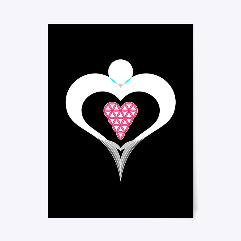 Heart angel - Heart of Life, White-Red