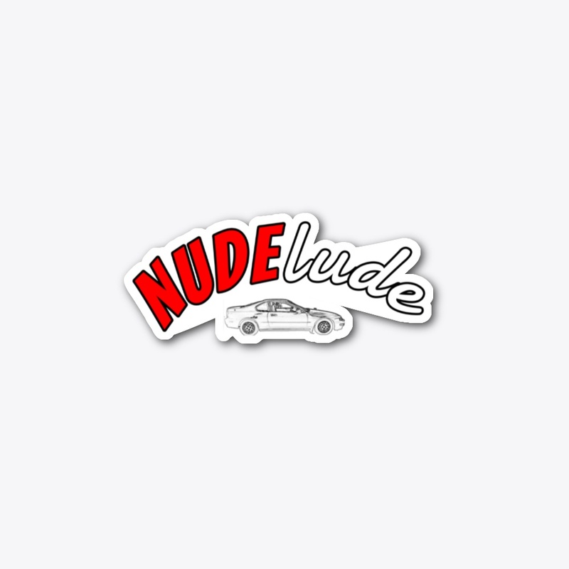 NudeLude die cut sticker