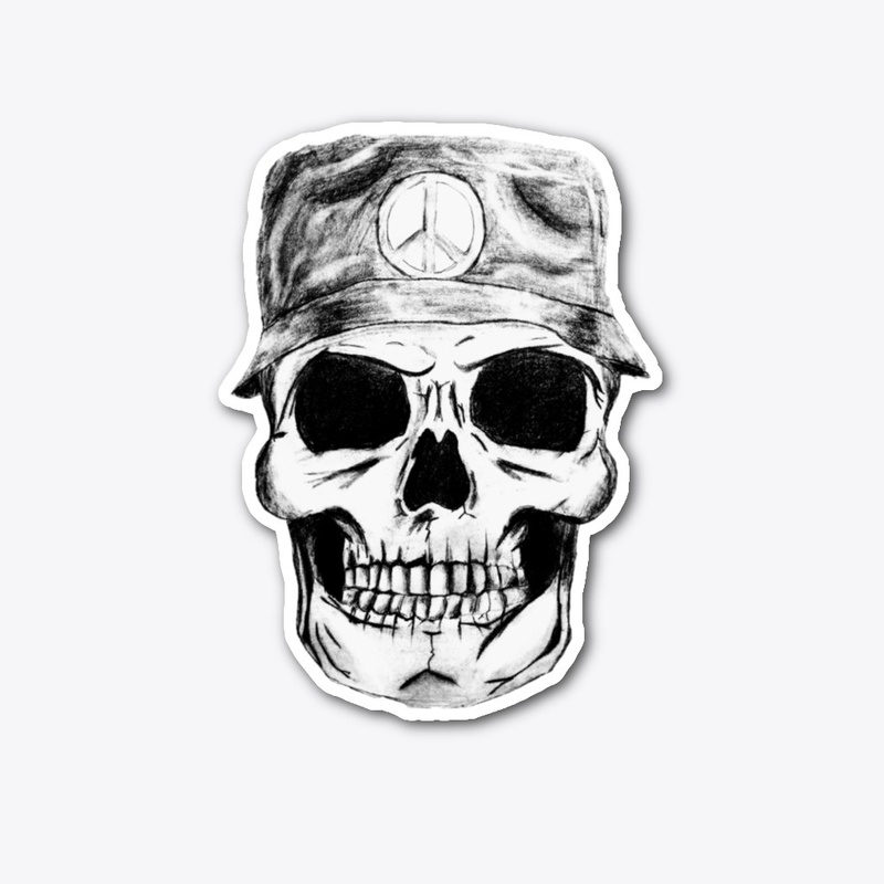 Skull and peace-accesories art