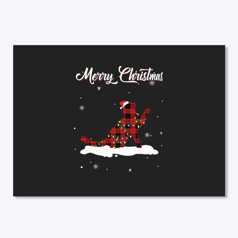 Cat Christmas Red Plaid Cat Lover Pajama