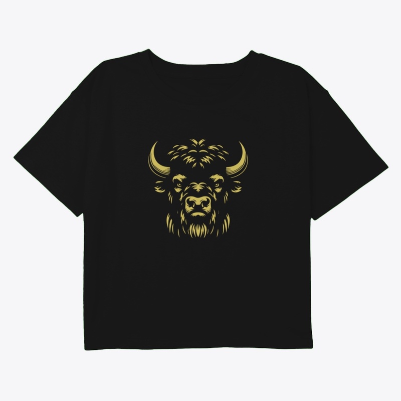 Angry Bison Head Design