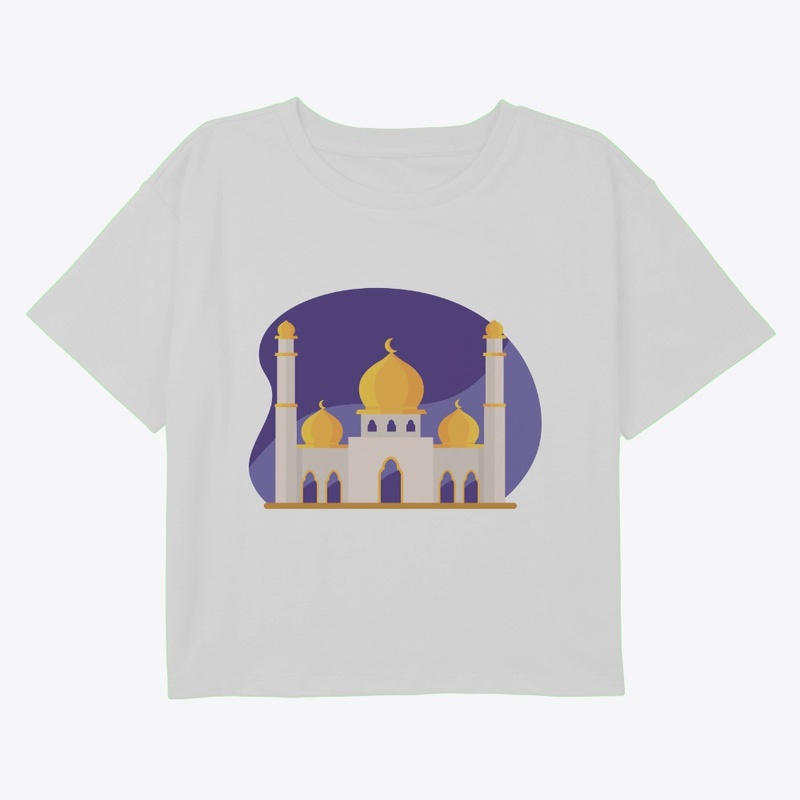 Elegant Golden Mosque Illustration 