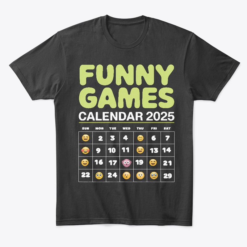 Funny Games Calendar2025 Iconic Design. 