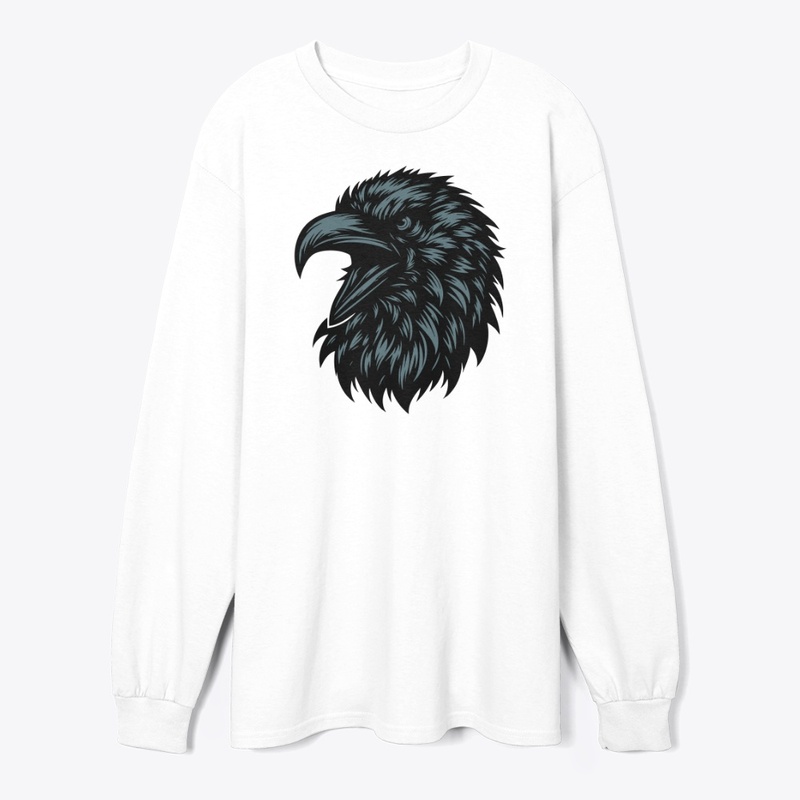 Fierce Crow Head Illustration