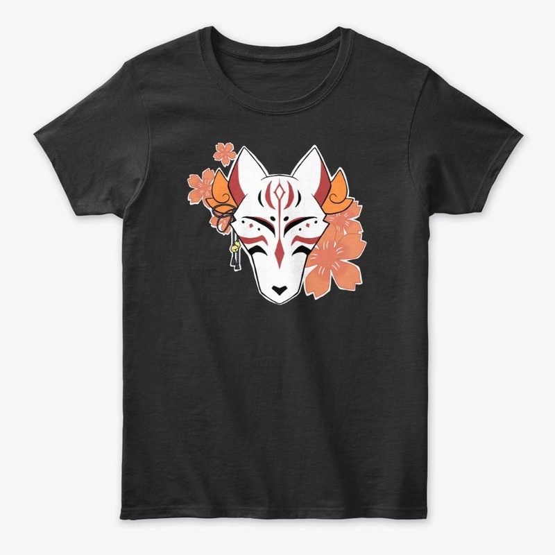 Kitsune Ash (White on Black) 