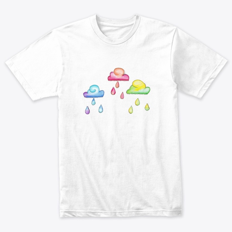 Watercolor Rainbow Clouds