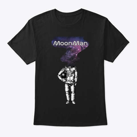 Galaxy Head Black T-Shirt Front