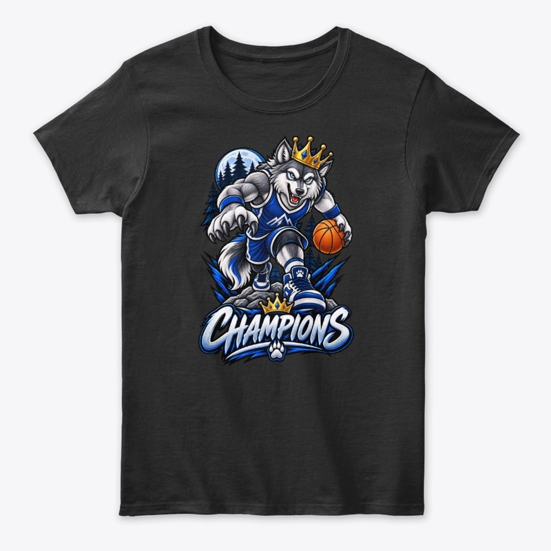 Champions Fierce Wolf Basketball Mascot 