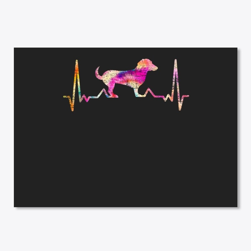 Dachshund Colorful Heartbeat