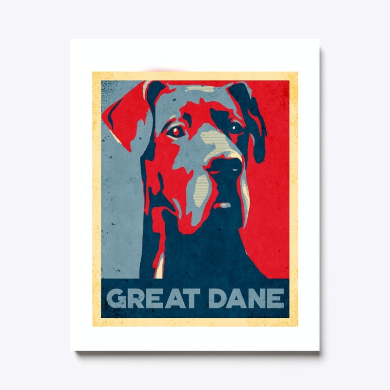 Cool Great Dane Propaganda Poster Style