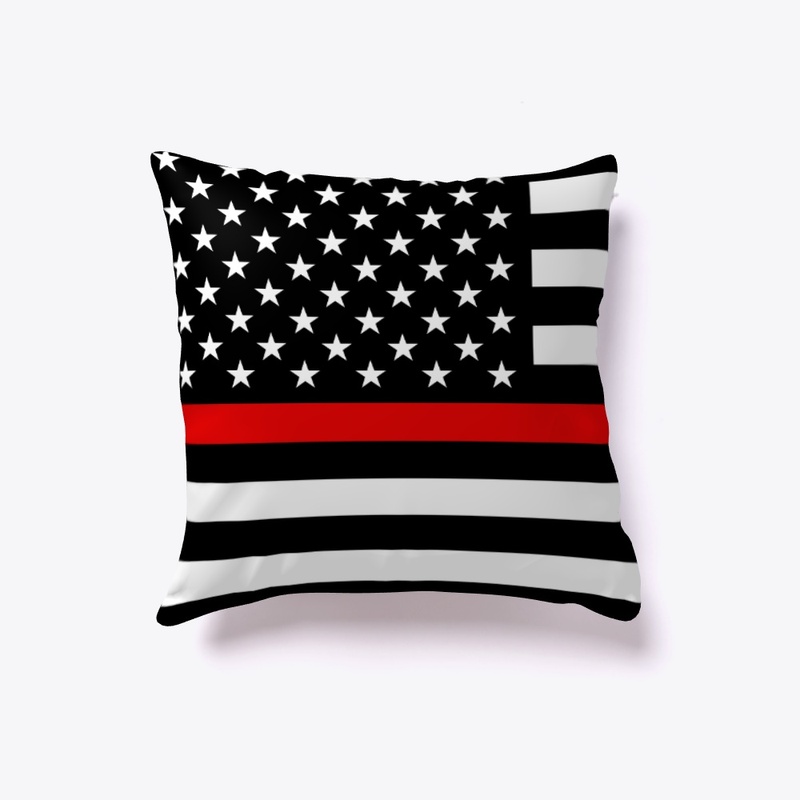 Thin Red Line Firefighters American Flag
