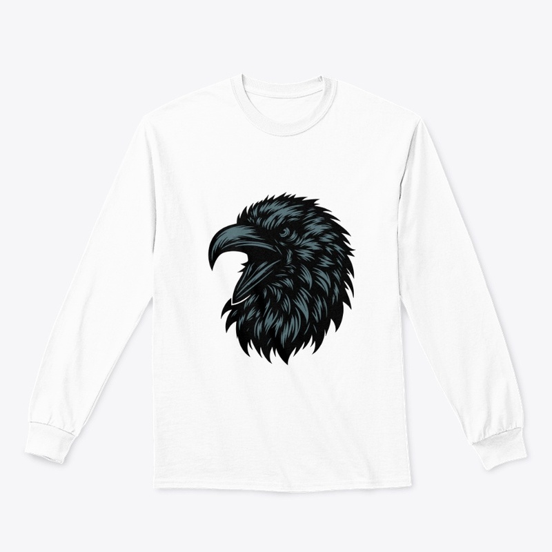 Fierce Crow Head Illustration