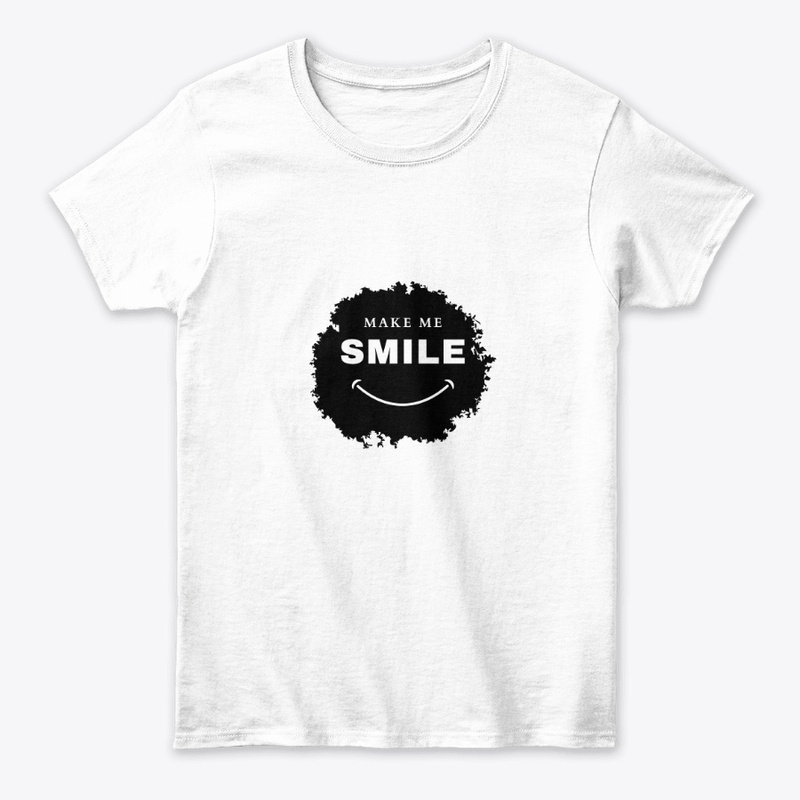Black Simple Make Me Smile T Shirt