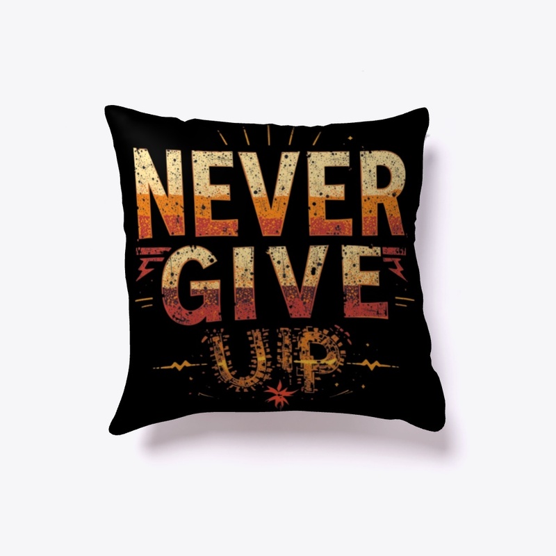 ‘NEVER GIVE UP’ vintage-style t-shirt