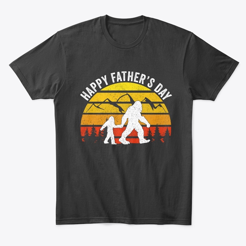 Happy Father's Day Bigfoot Dad Vintage
