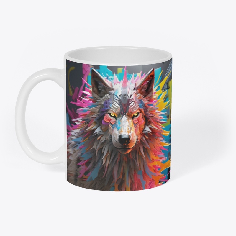 Vibrant Wolf Spirit