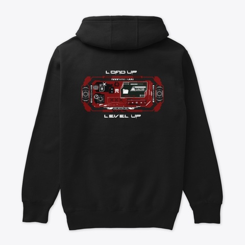 Load Up, Level Up Black T-Shirt Back