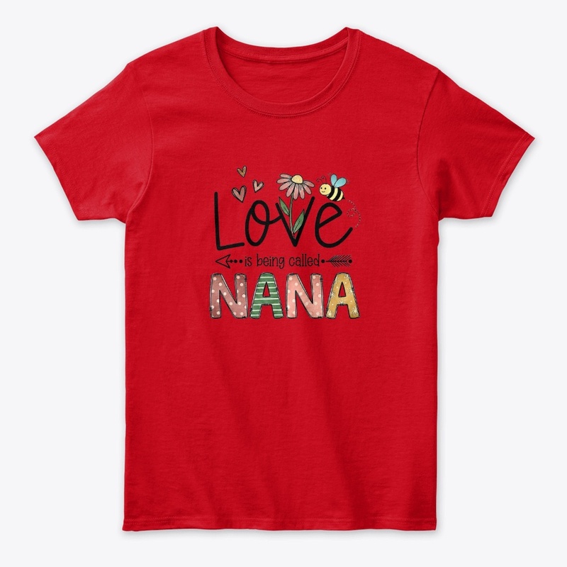 Cute Nana Gift Shirt Love Floral Bee