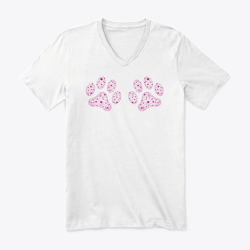Pink Animal Paws with Hearts