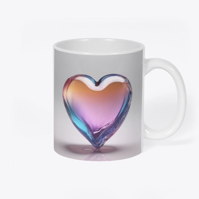 glass heart mug 46-26