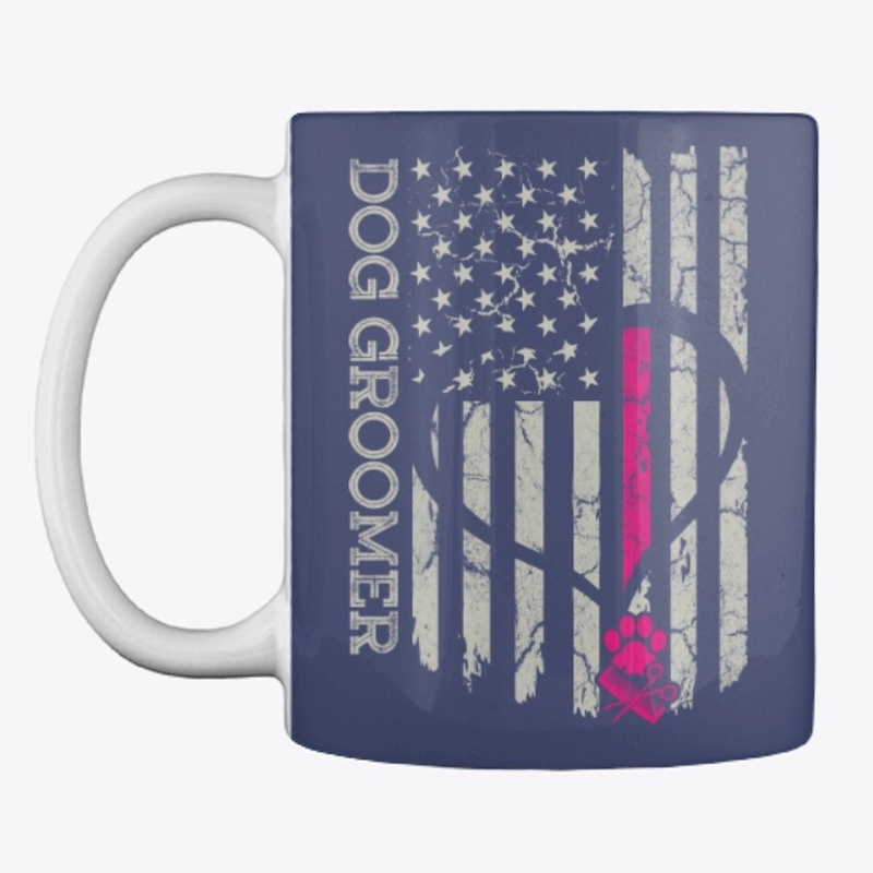 US Flag Dog Groomer Blanket