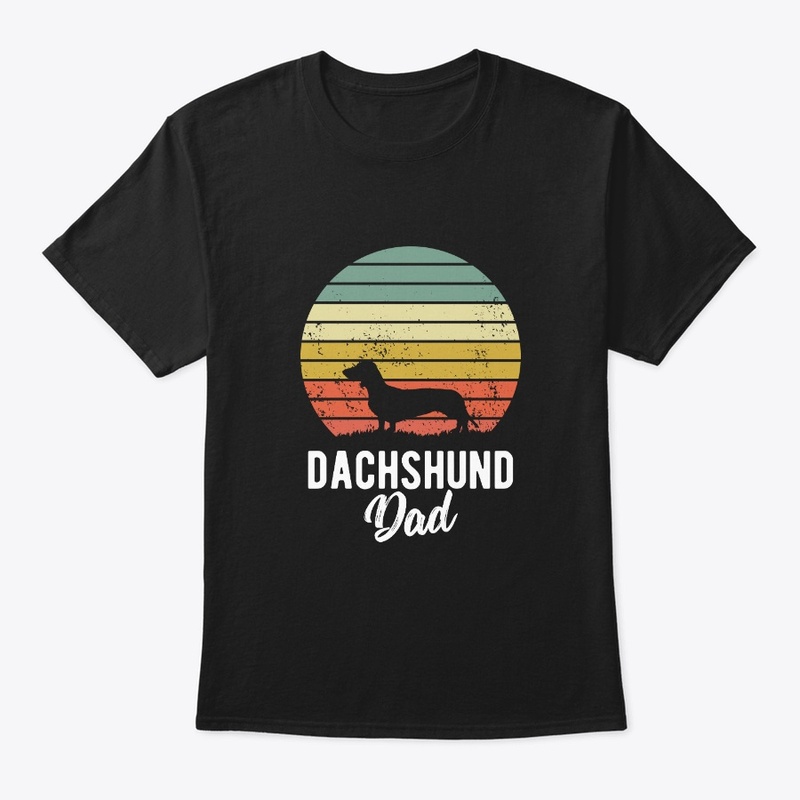 Dachshund Dad Retro Sunset Dog Lover