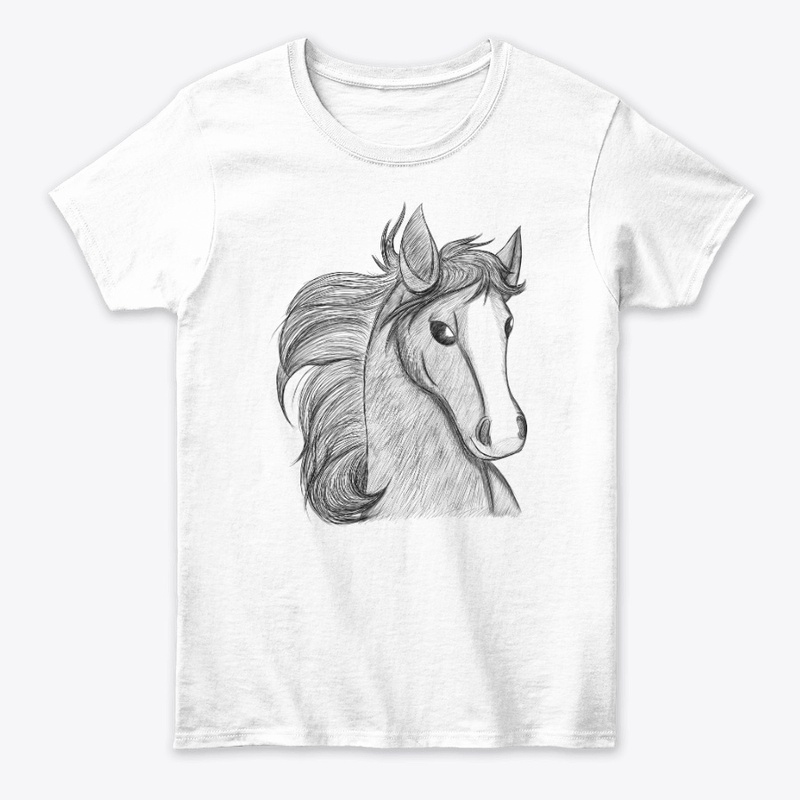 Horse Headshot Sketch Women's Tee