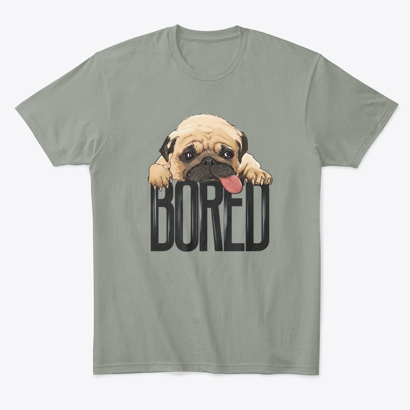 Pug Boredom: Cute Pet Tee.