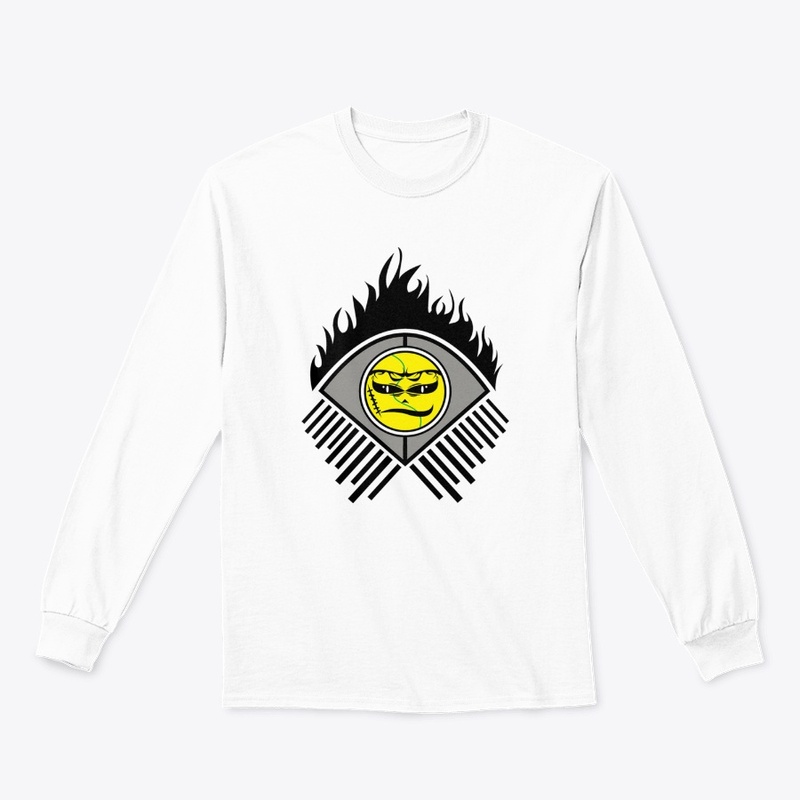 yellow fire black ball
