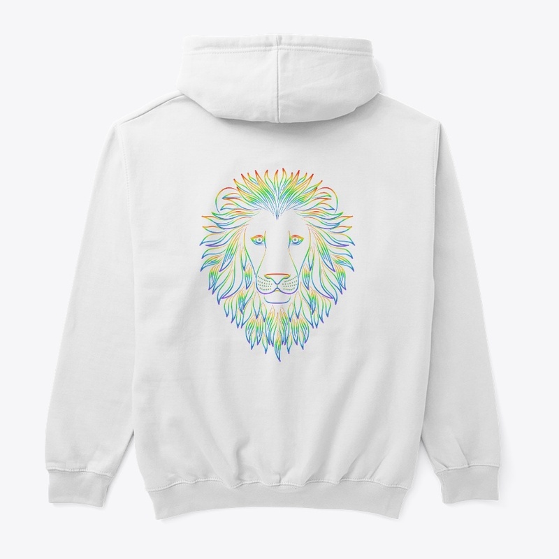 Beautiful front and back lions art 