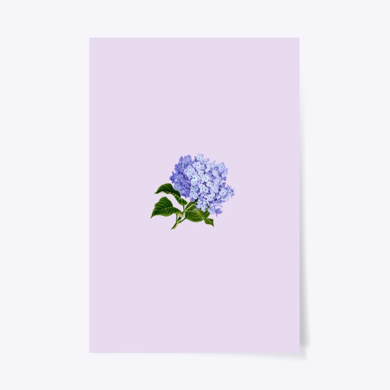 Vintage flower Purple Hydrangea
