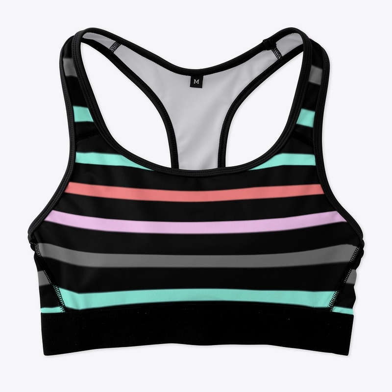 Multi Color Line Bra