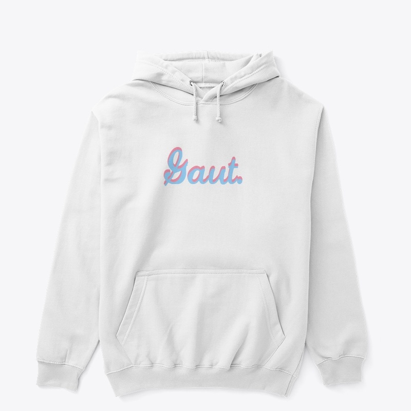 Gaut. Pink and Blue Logo Hoodie