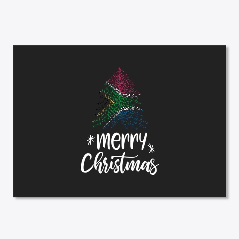 Merry Christmas with South African flag