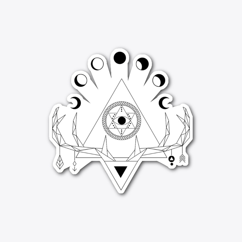  moon ethnic geometric tattoo t-shirts