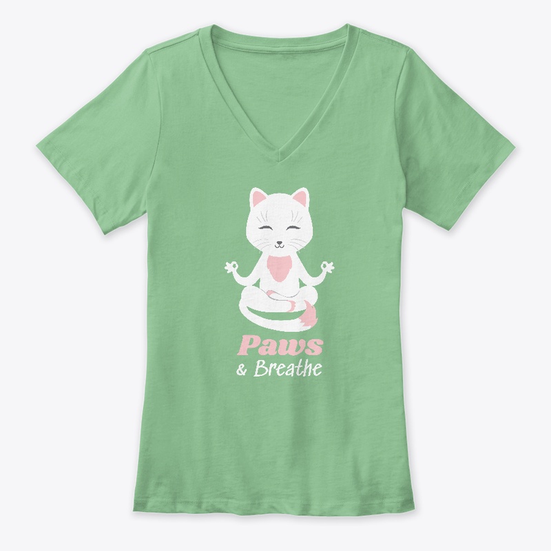 Paws And Breathe White Kitty Shirts