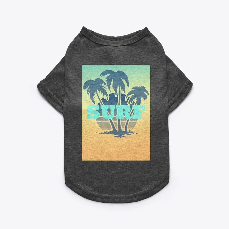 Retro Sunset Surf Text Design