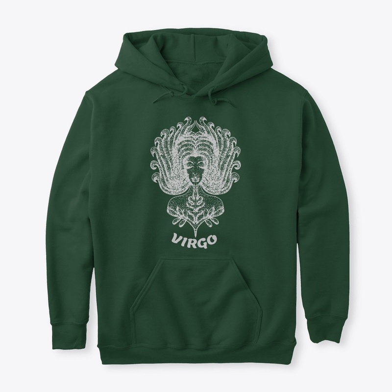 VIRGO Grey Classic Pullover Hoodie