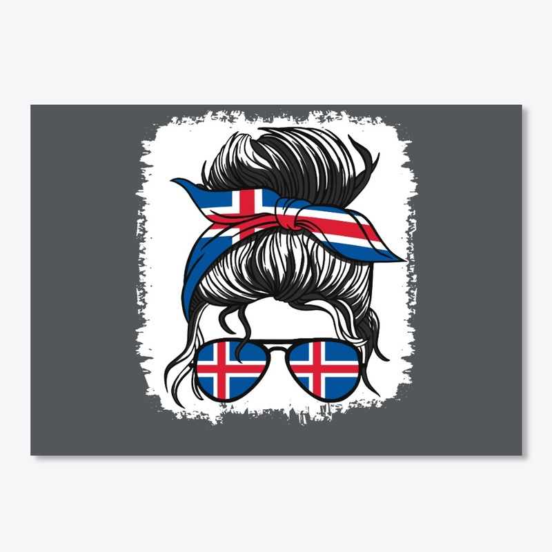  Island Iceland Flag Girls Icelandic